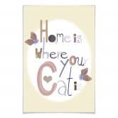 Poster Loske - Home is where your cat is 