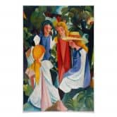 Poster Macke - Vier Mädchen 
