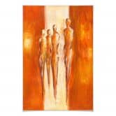 Poster Schüßler - Vier Figuren in Orange 02 