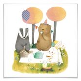 Poster Loske - Picknick zu dritt 