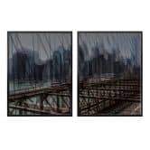 Poster Massimo - New York City (2-teilig) inkl. Bilderrahmen 