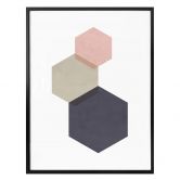 Poster Nouveauprints - Hexagones roses 