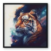 Poster Heine - Tiger im Sternenhimmel - Quadratisch 