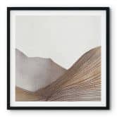 Poster Minimalistische Bergskizze | Line Art - Alma - Quadratisch 