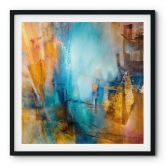 Poster Fernes blaues Licht - Schmucker - Quadratisch 