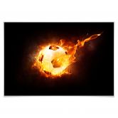 Poster Fußball in Flammen 