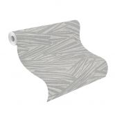 Streifentapete, Vliestapete Sky Lounge silber metallic 10,00x1,06 m 