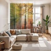 Raumteiler, Paravent, Sichtschutz hängend Goldener Herbst Wald 