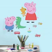 Muursticker set Peppa Pig  met George 