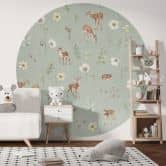 Fåredrøm på landet - Kikki Belle - Round - vliesetapet/selvklæbende non-woven tapet 