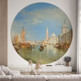 Fotobehang Turner - Venetië, Dogana en S. Giorgio Maggiore - Rond - vliesbehang/zelfklevend vliesbehang 