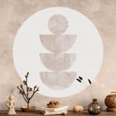 Wallsticker Geometrisk balance - Abstrakt komposition - Costa - Rund 