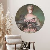Muursticker De toekomst is vrouwelijk - Grace Digital Art - Rond 