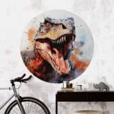 Dinosaurus Muursticker T-Rex: Het wilde gezicht van de prehistorie - Jaszke - Rond 