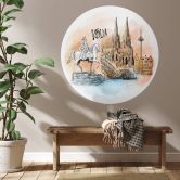 Wallsticker Köln - Rund - Elsk din by 