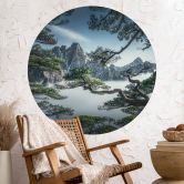Wandtattoo Kiefernwald im Huang Shan Gebirge - NingYun Ye - Rund 