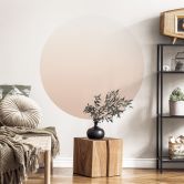 Wandtattoo Ombre - Cappuccino - Rund 