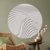 Sticker mural structures douces en beige - Pictufy Studio - rond 