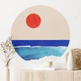 Wallsticker Rolig strand ved solnedgang - Rivers - Rund 