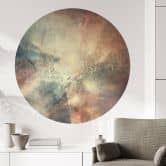 Sticker mural Brume abstraite dans la lumière dorée - Schmucker - Rond 