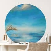 Sticker mural L'infini en bleu - Schmucker - Rond 