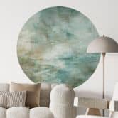Sticker mural vert sauge brumeux - Schmucker - Rond 