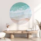 Sticker mural Douces vagues sur la plage - Sisi & Seb - Rond 