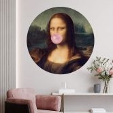 Sticker Mural Mona Lisa avec chewing-gum 
