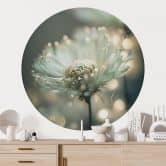 Sticker mural Délicat scintillement des fleurs - Treechild - Rond 