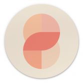 Wandbild Geometrische Formen in Orange-rosa - 1X Studio - Alu-Dibond - Rund 