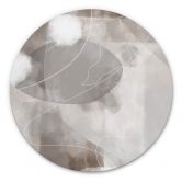 Wandbild 1X Studio - Line Art Frauen Portrait - Alu-Dibond Rund 