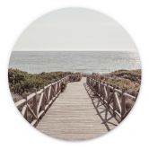 Wandbild Steg zum Strand - 1X Studio - Alu-Dibond - Rund 