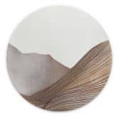 Billede Minimalistisk bjergskitse - Alma - Alu-Dibond Round 