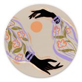Rundes Wandbild Arty Guava - Umarme die Sonne - Alu-Dibond 