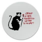 Alu-Dibond Banksy - Out Of Bed - Rund 
