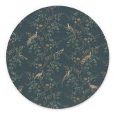 Wandbild Exotische Vögel im Wald - Bloomery Decor - Alu-Dibond Rund 