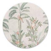 Wandbild Tropischer Wald mit Kakadus - Bloomery Decor - Alu-Dibond Rund 
