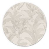 Wandbild Urban Jungle Tropenblätter Creme - Bloomery Decor - Alu-Dibond Rund 