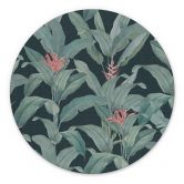 Tableaux Urban Jungle Feuilles tropicales Vert - Bloomery Decor - Alu-Dibond Rond 