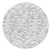 Wandbild Zarte Aquarell-Blätter - Soft Grau - Bloomery Decor - Alu-Dibond - Rund 