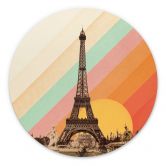 Wandcirkel Bodart - Retro Eiffeltoren 