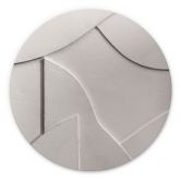 Tableau mural Structures abstraites en beige doux - Böhmer - Alu-Dibond Rund 