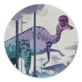 Wandbild Corythosaurus - Alu-Dibond Rund - Braun 