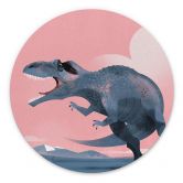 Wandbild Dinosaurier Giganotosaurus - Alu-Dibond Rund - Braun 