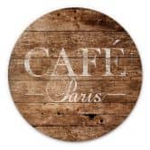 Alu-Dibond Café Paris - Rund 
