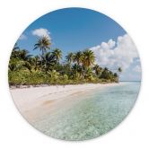 Wandbild Palmenstrand in der Südsee - Colombo - Alu-Dibond Rund 