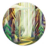 Wall Art Enchanted Forest in the Light - DigitalArtsi - Round - Alu-Dibond 