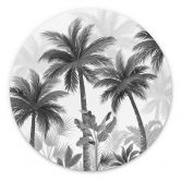 Wandbild Exotische Palmenlandschaft - Alu-Dibond - Rund 