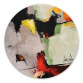 Wandbild Formen und Struktur - Fedrau - Rund - Alu-Dibond 