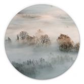 Alu-Dibond Galimberti - Winternebel - Rund 